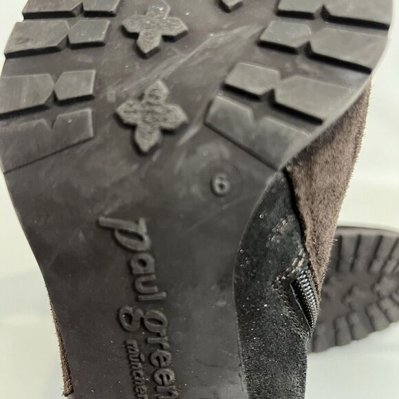 Paul Green Womens Size UK 6 US 8.5 Rockin Brown Suede Leather Zipper Ankle Boot - Picture 8 of 8